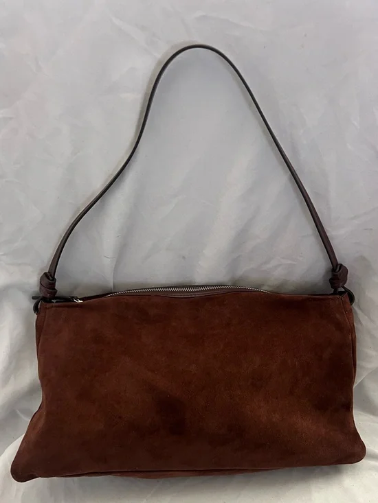STAUD WALLY BROWN MAHAGONY SUEDE SHOULDER HANDBAG $425 - Picture 12 of 14